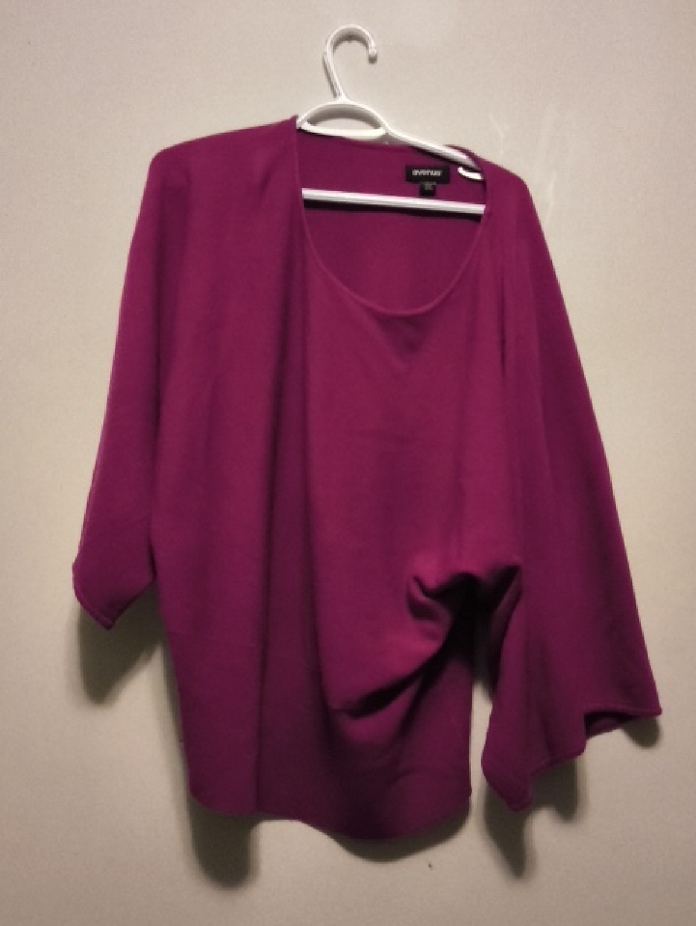 Worthington Magenta Dolman Sleeve Top